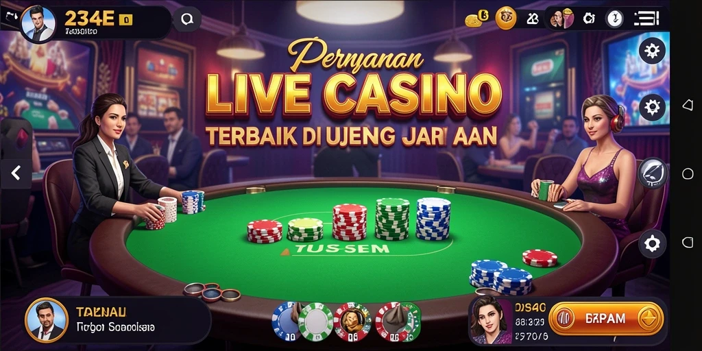 Gameplay Live Casino yang seru di 234E dengan dealer profesional.