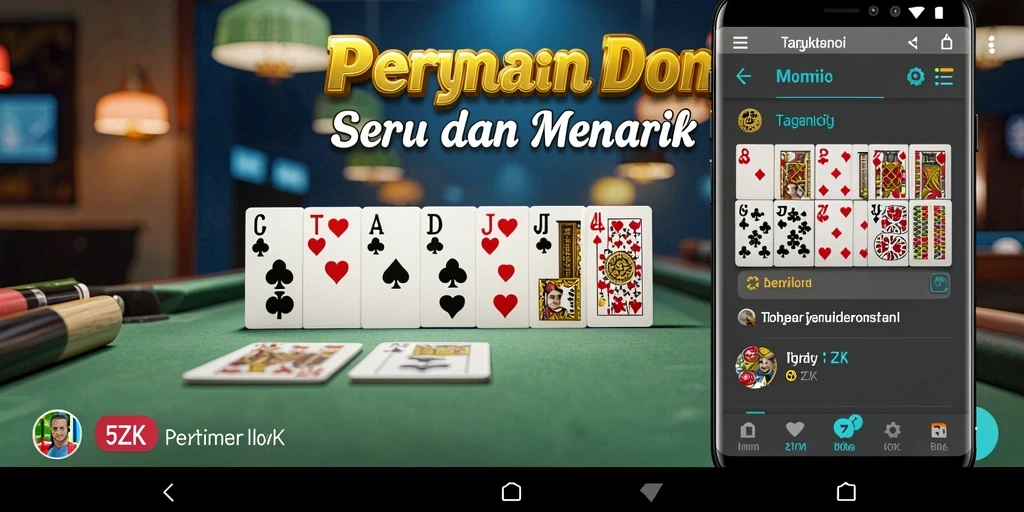 Tangkapan layar utama dari permainan Domino 5ZK dengan gameplay seru.