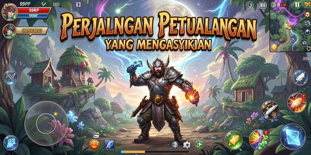 Screenshot utama 99RP menunjukkan aksi seru dalam permainan Adventure.