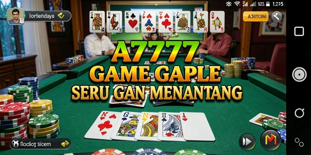 Tampilan gameplay Gaple yang menarik di A7777.