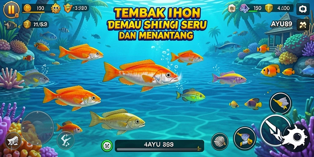 Tangkapan ikan seru di AYU89 dengan grafis menawan.