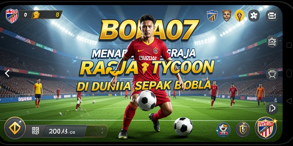 Gameplay menarik BOLA07 yang menampilkan manajemen tim sepak bola.