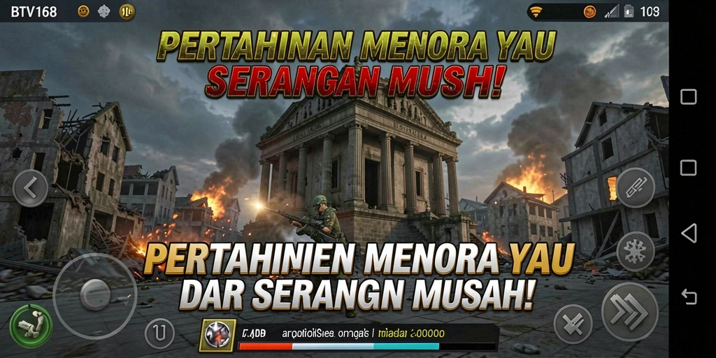 Tampilan gameplay BTV168 dengan tantangan Tower Defense yang mengasyikkan.
