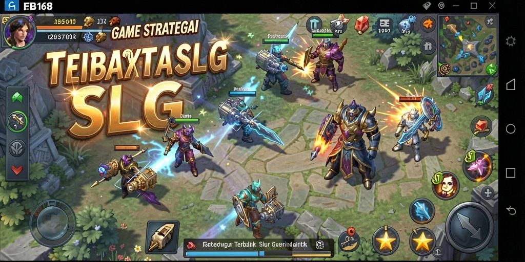 Screenshot gameplay FB168 menunjukkan aksi seru dalam bertempur dan membangun.