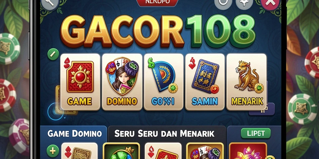 Screenshot gameplay GACOR108 menampilkan keseruan bermain Domino.