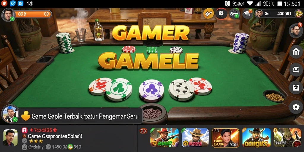 Tampilan menarik dari gameplay Gaple di GAMERP yang memikat.