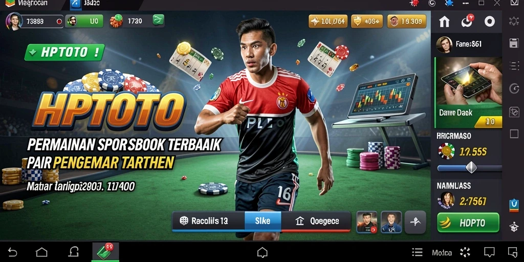 Tampilan gameplay menarik dari HPTOTO dengan fitur Sportsbook.