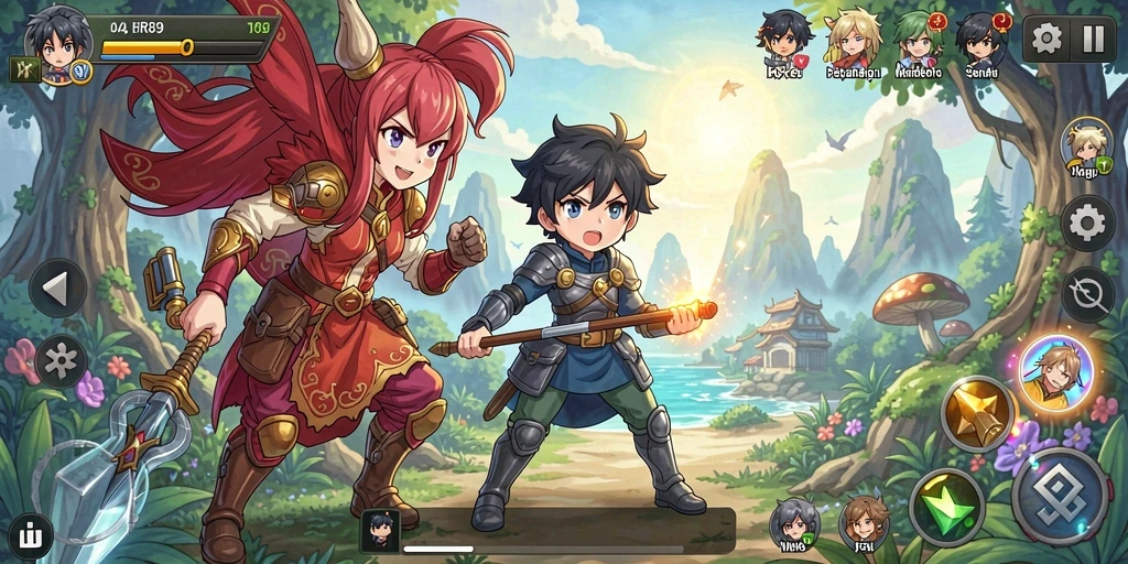 Tampilan gameplay HR89 dengan karakter Anime yang menarik.