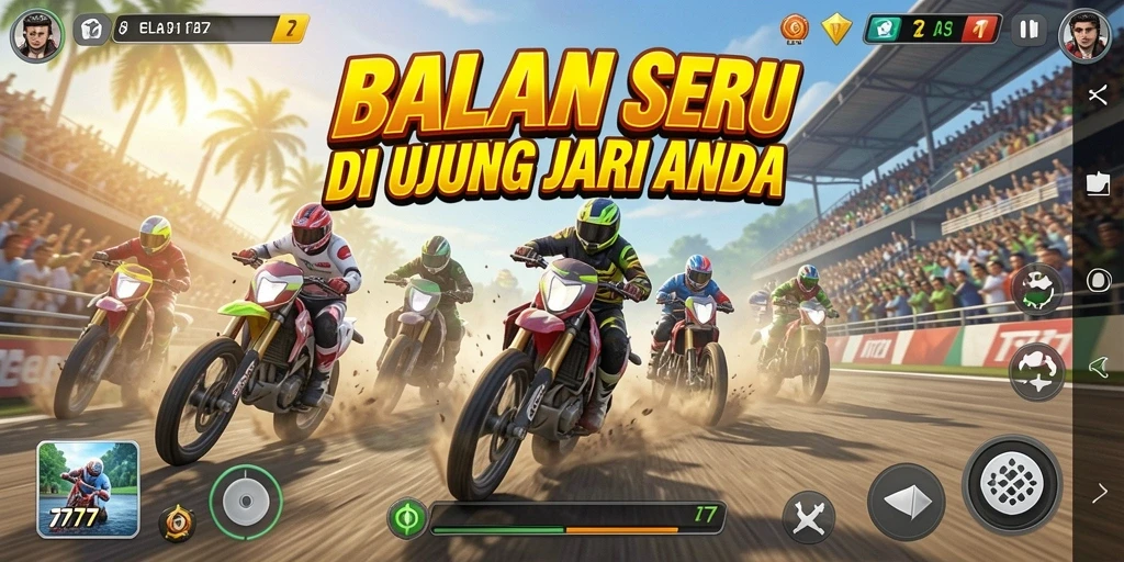 Gameplay balap cepat dengan mobil sport yang mengesankan.