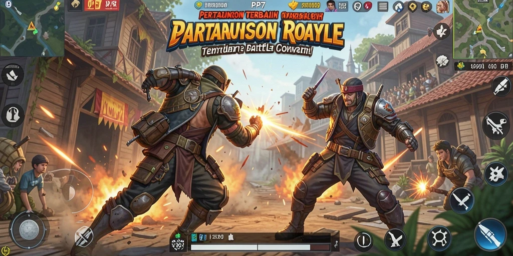 Tampilan gameplay seru dari PP7 dalam pertarungan Battle Royale.