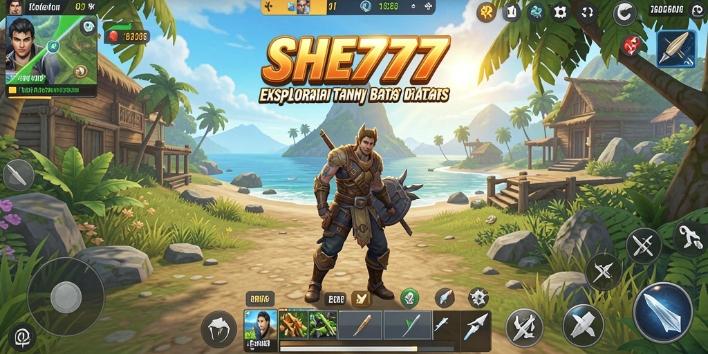 Screenshot gameplay <strong>SHE777</strong> menunjukkan dunia terbuka yang menakjubkan dan kaya detail.