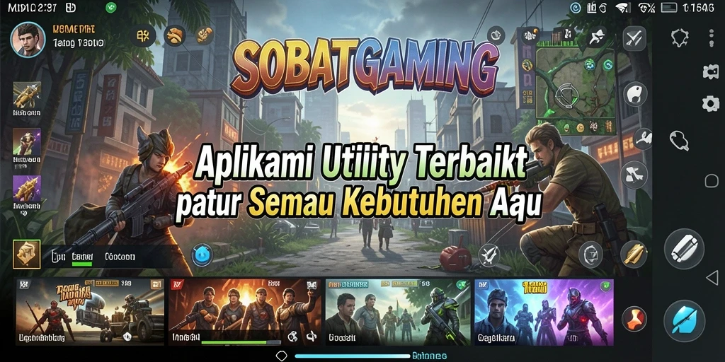 Tampilan antarmuka pengguna SOBATGAMING yang menarik dan mudah digunakan.