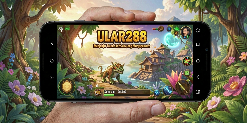 Screenshot gameplay ULAR288 menampilkan petualangan dalam dunia terbuka yang luas.