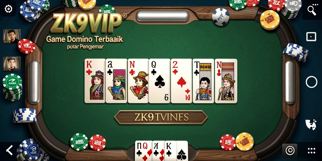 Tampilan gameplay seru ZK9VIP dalam permainan Domino.